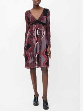 Jean Paul Gaultier Rare Vintage Soleil Mesh Paisley Midi Dress M